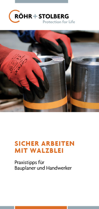 Broschüre "Sicher arbeiten mit Walzblei" zum Download